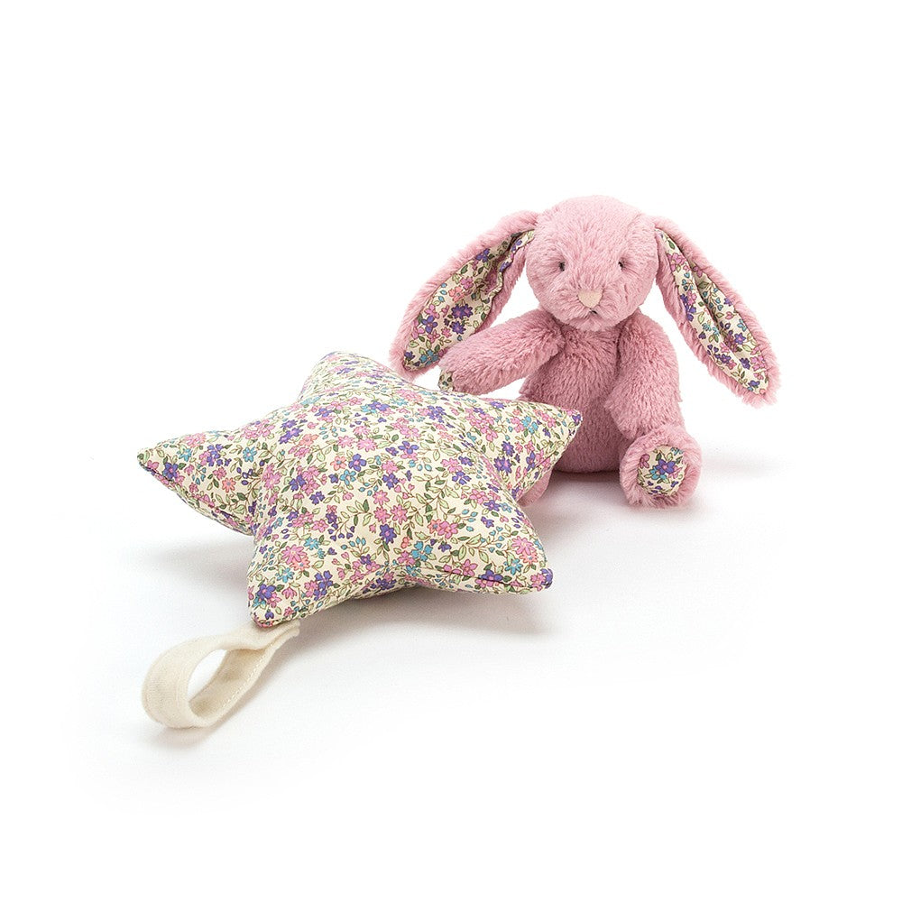 Jellycat London Blossom Tulip Bunny Star Musical Pull