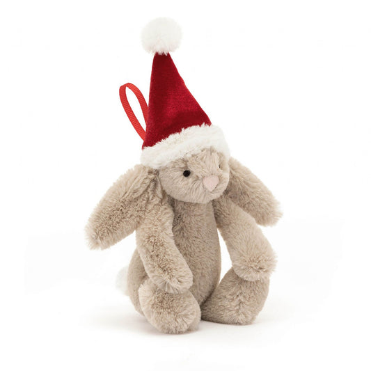 Jellycat London Bashful Christmas Bunny Decoration