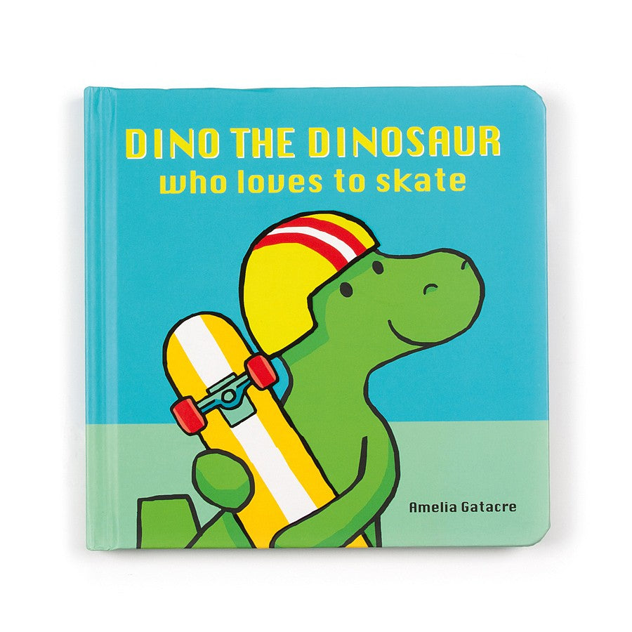 Jellycat London Dino The Dinosaur Who Loves To Skate Book (Retired Design)