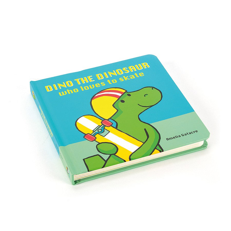 Jellycat London Dino The Dinosaur Who Loves To Skate Book (Retired Design)