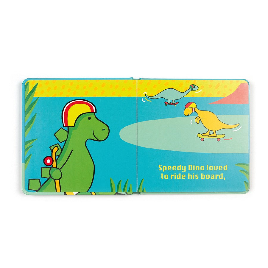 Jellycat London Dino The Dinosaur Who Loves To Skate Book (Retired Design)