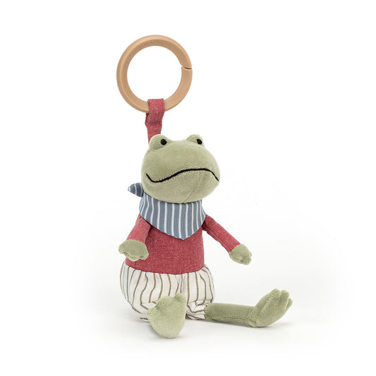 Jellycat London Little Rambler Frog Rattle (Retired Design 2022)